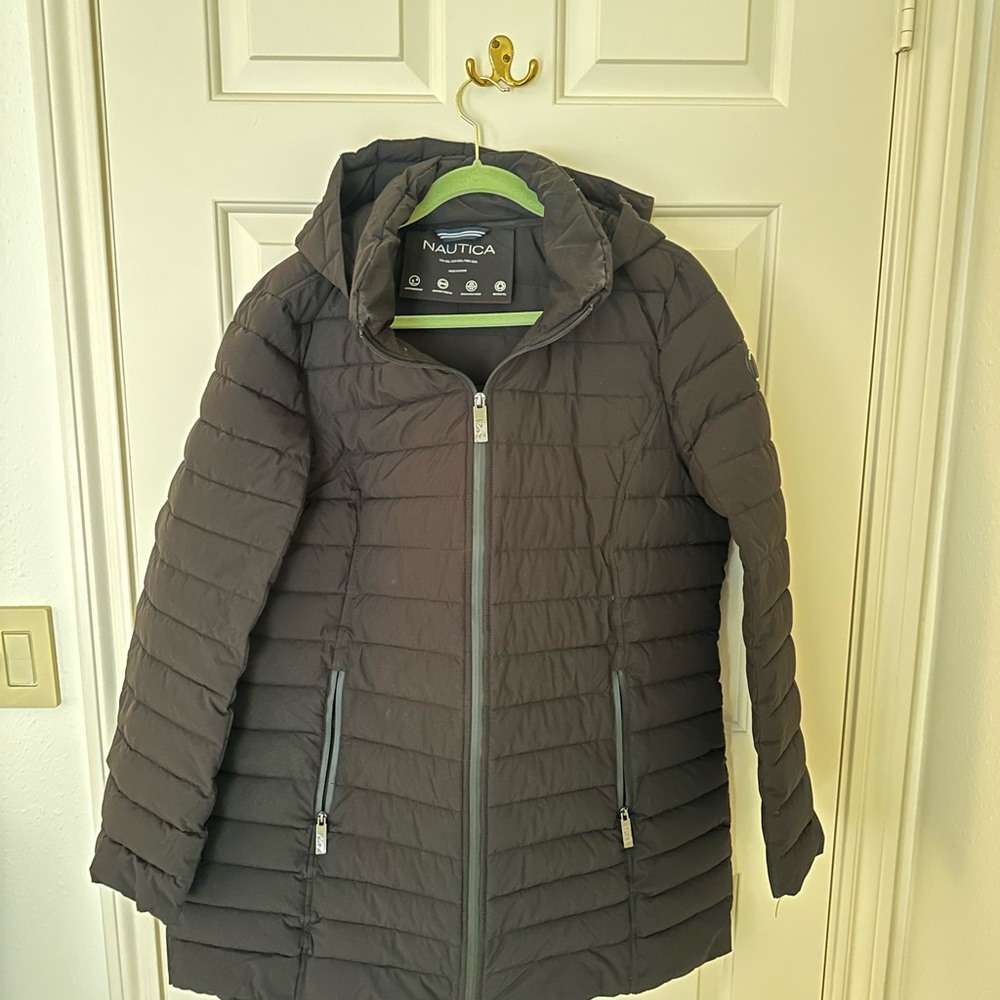 Nautica Women's Charcoal Puffer Coat